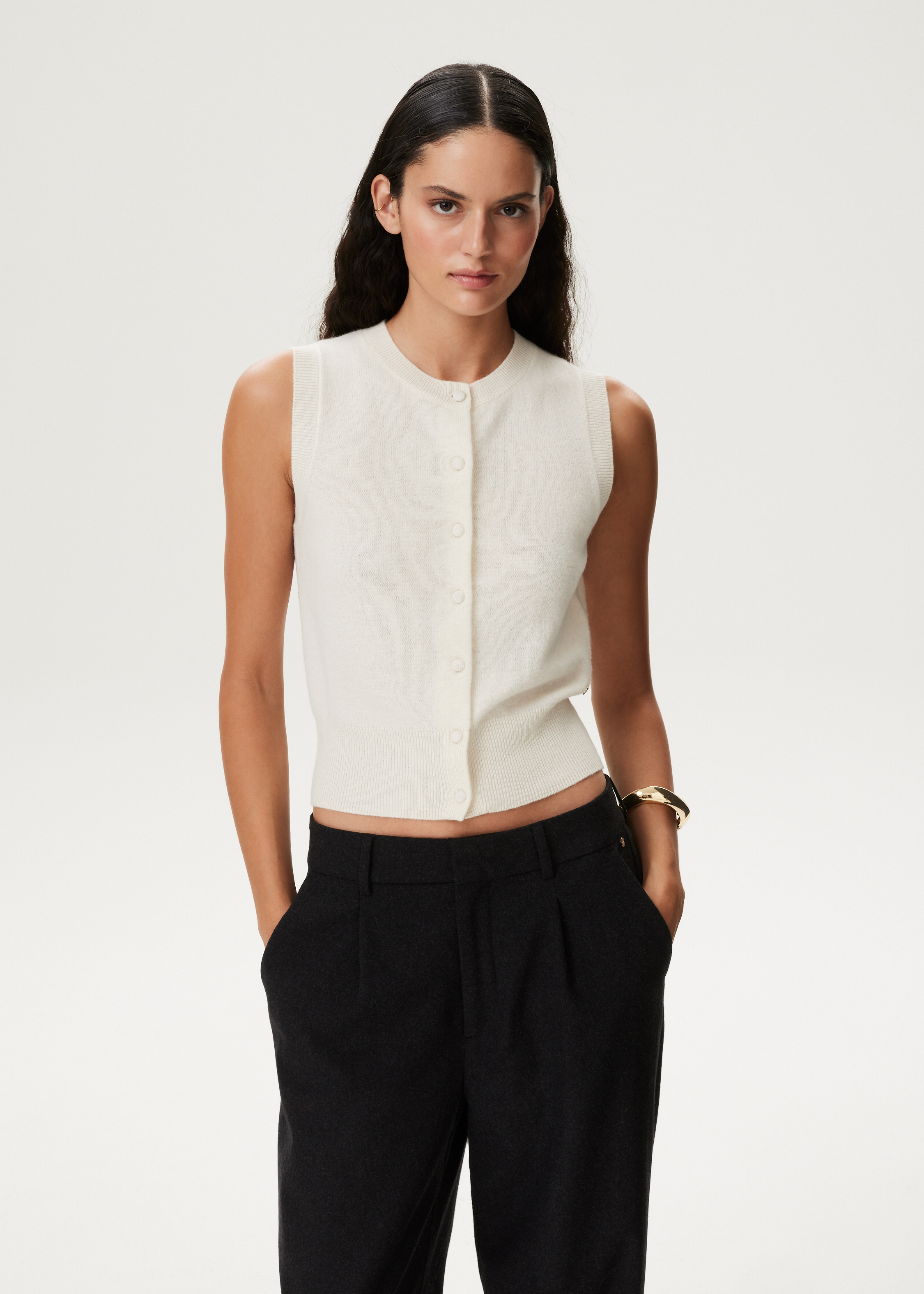 Gebreide spencer cashmere blend