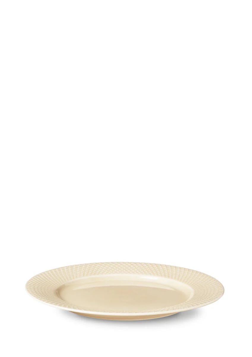 Lyngby Porcelæn  Rhombe Earth Middagstallerken, marble - Ø27 cm.