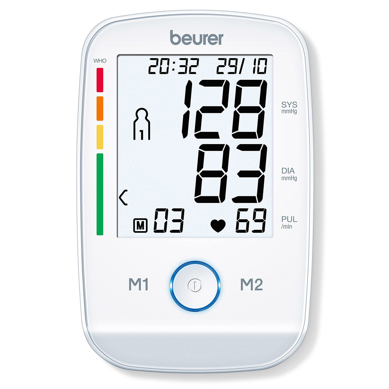 Beurer Tensiomètre bras écran XL tactile blanc