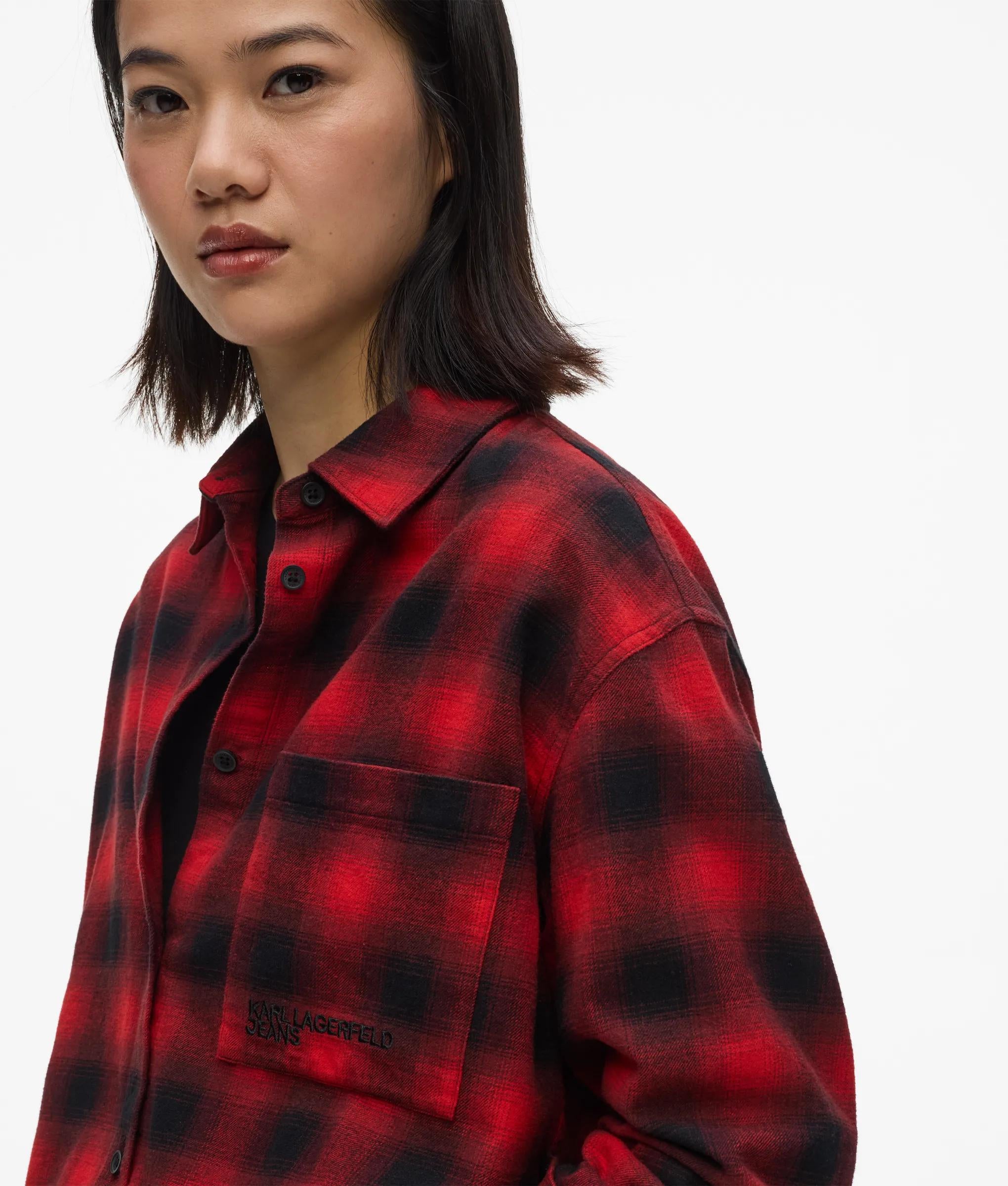 Overshirt met ruitjespatroon in relaxte stijl