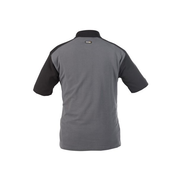 710004 Dassy ® Cesar tofarvet poloshirt Cementgrå sort