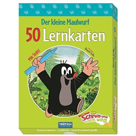 Trötsch Der kleine Maulwurf - 50 Lernkarten Schreib und wisch weg in Box