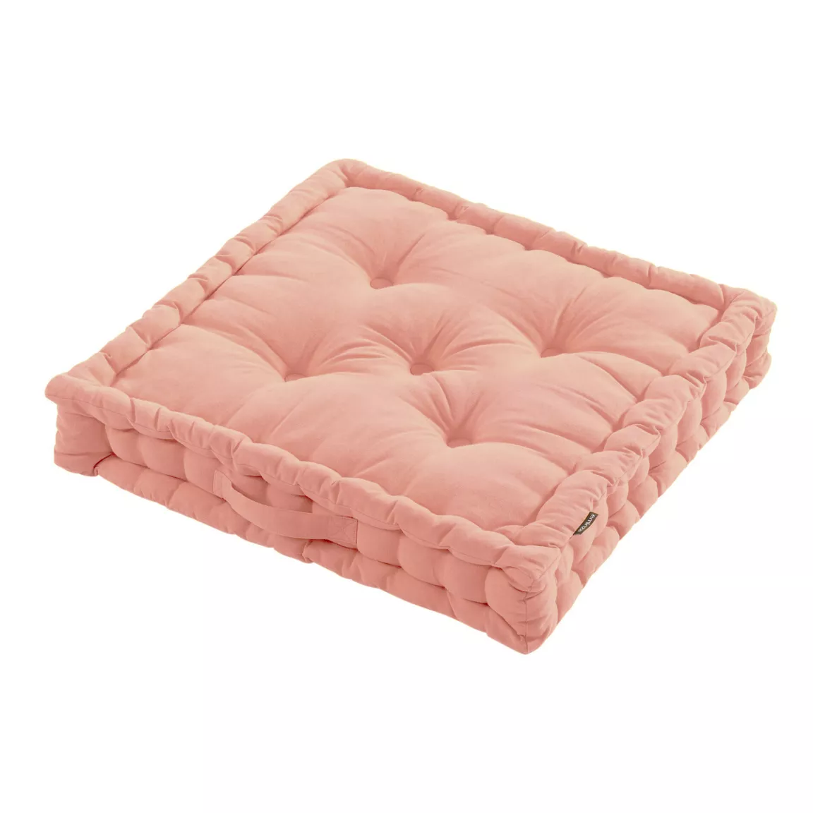 Coussin de sol coton (60 x 60 cm) Pixel Rose pêche