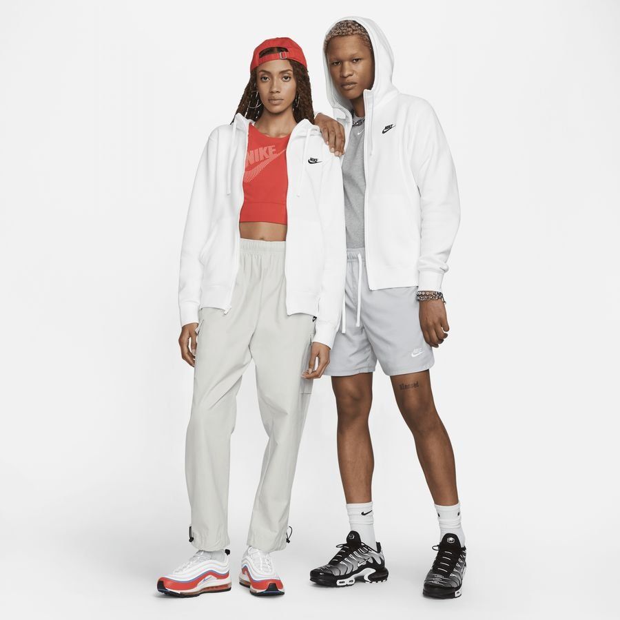 Nike Sweat à Capuche NSW Club Fleece FZ - Blanc
