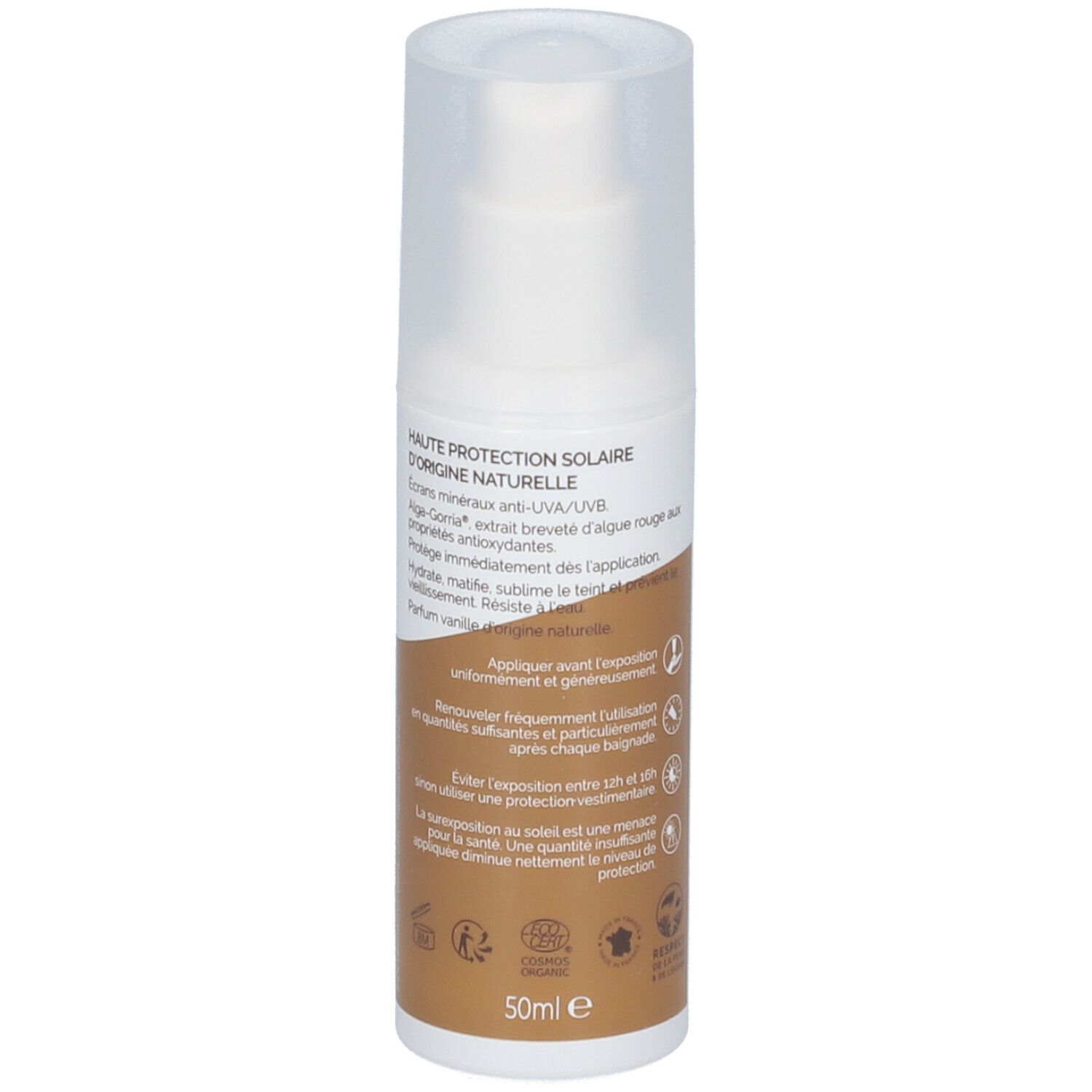 Laboratoires de BIARRITZ ALGAMARIS Bio-zertifizierte getönte Sonnencreme SPF30 für das Gesicht gold
