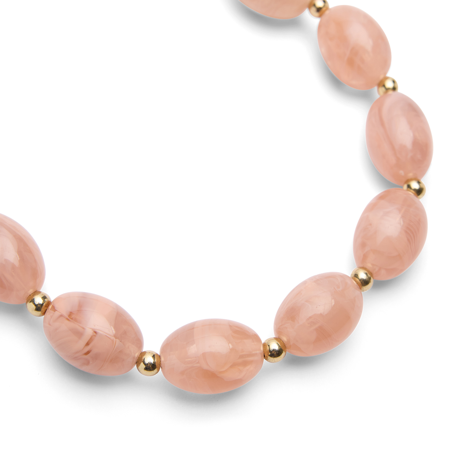 Roze kralenketting