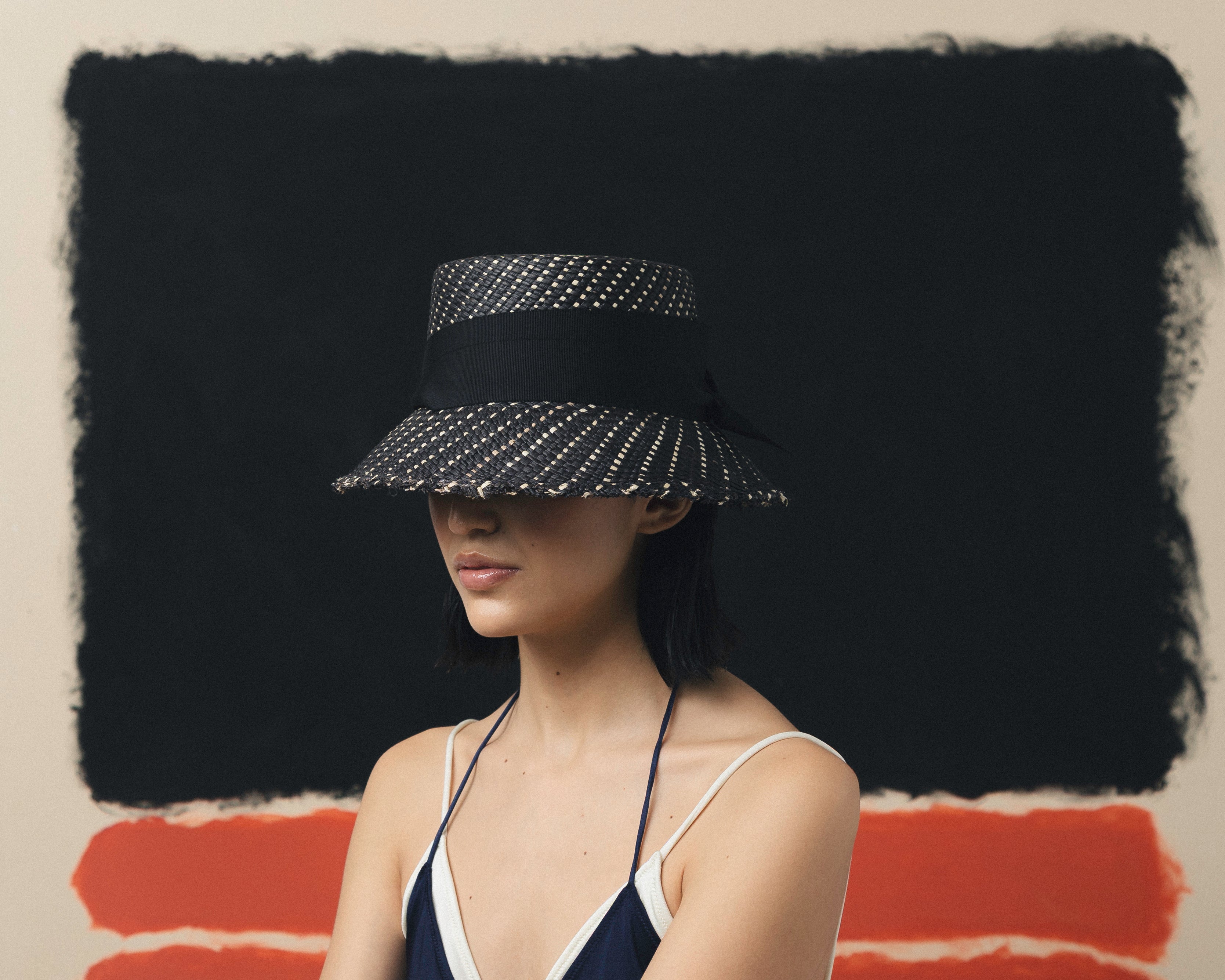 Chapeau abat-jour à pois