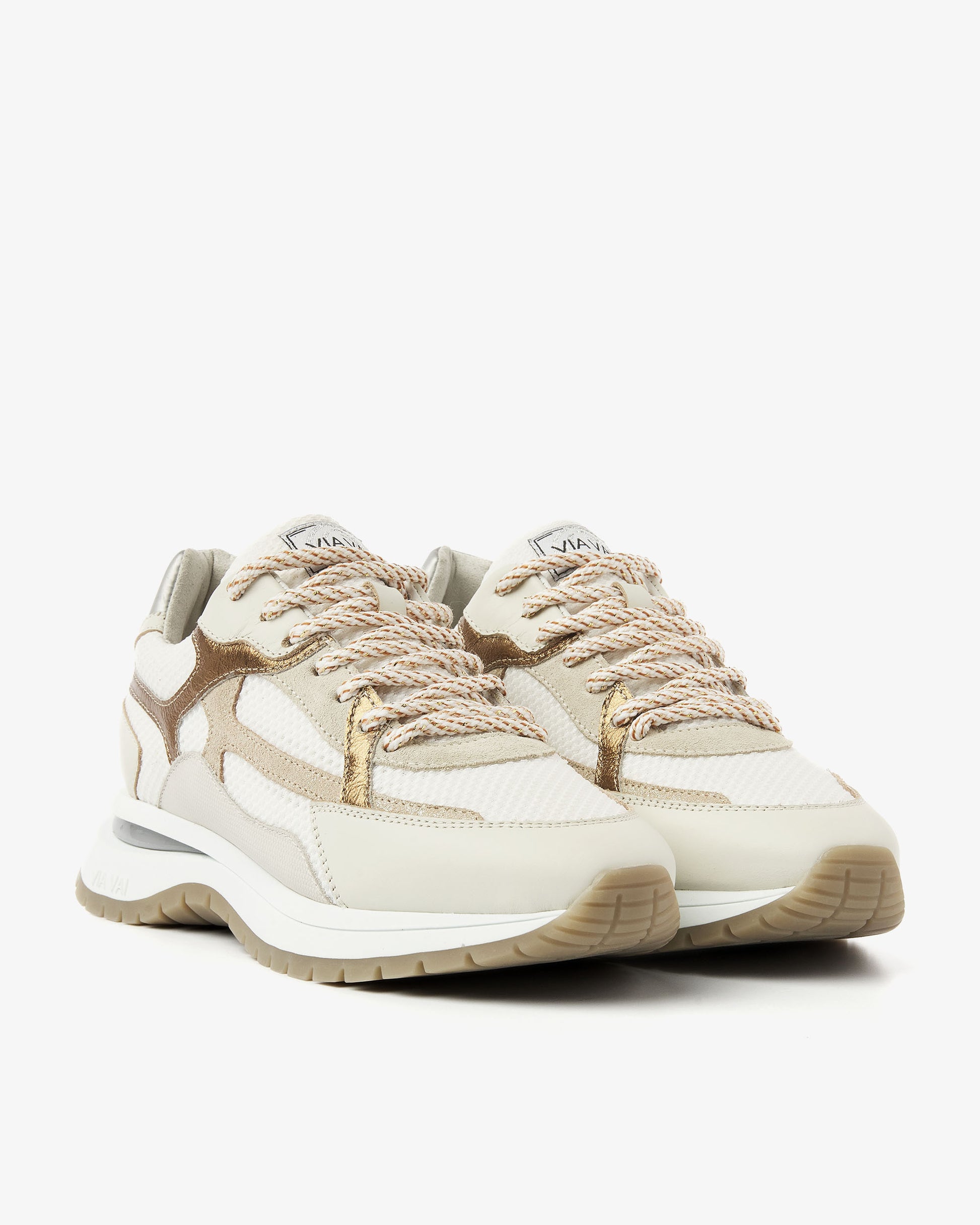 VIA VAI beige dames sneakers Usher Rosie