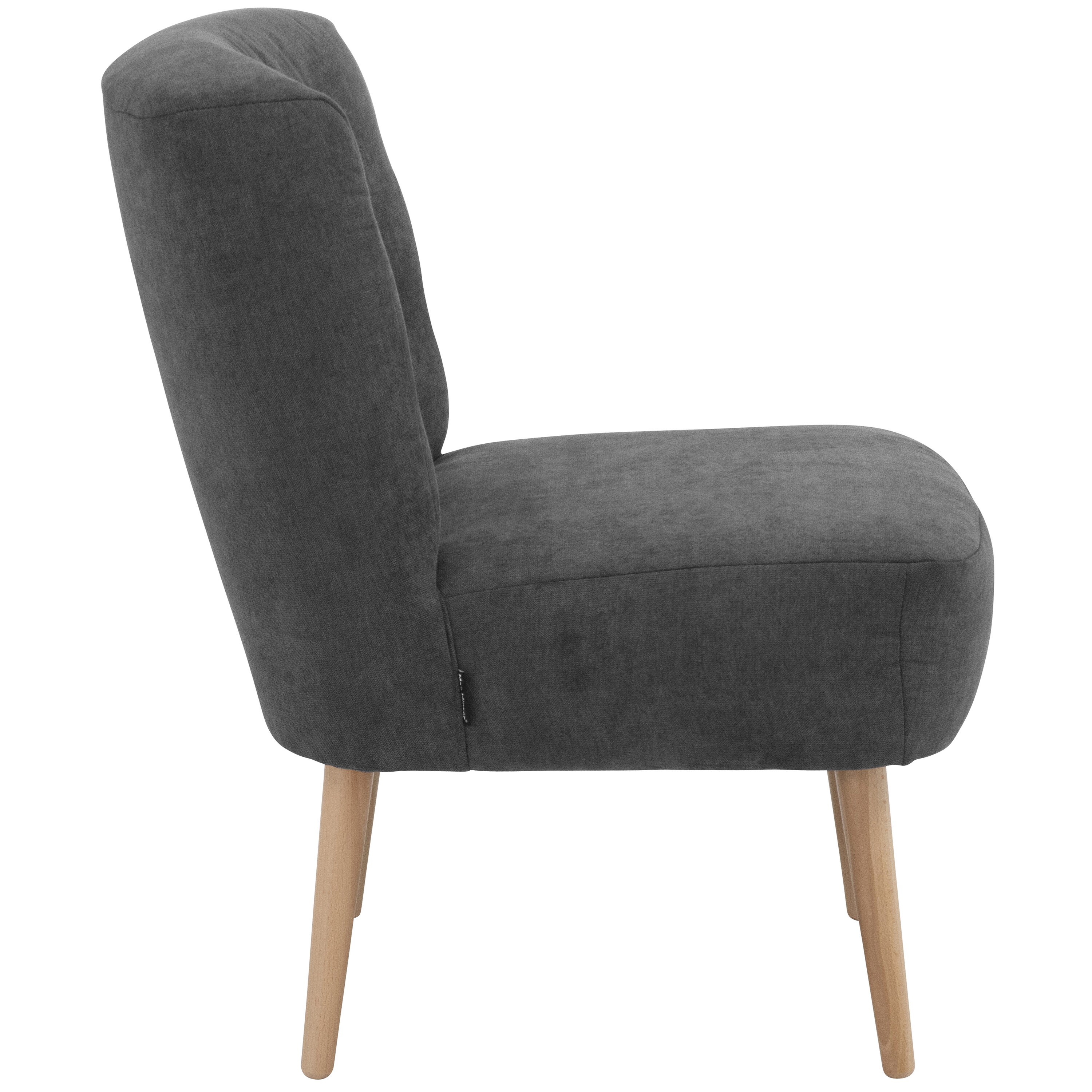 lovingHome® Sessel Fiola Velours anthrazit