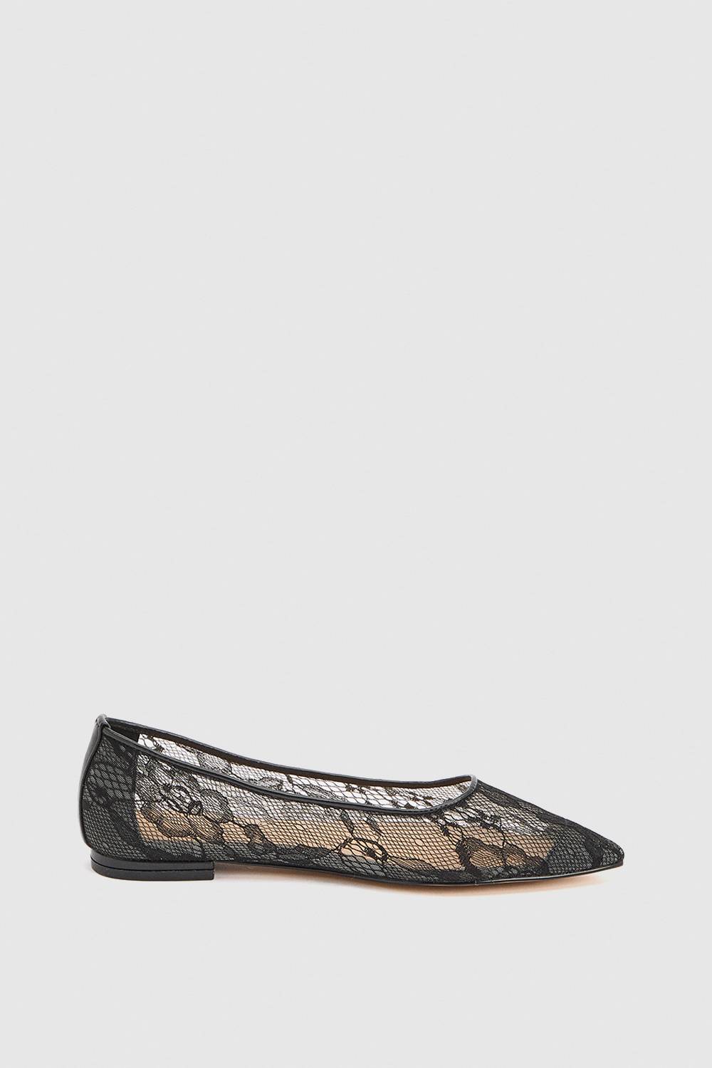 KarenMillen Ballerine Plate En Dentelle