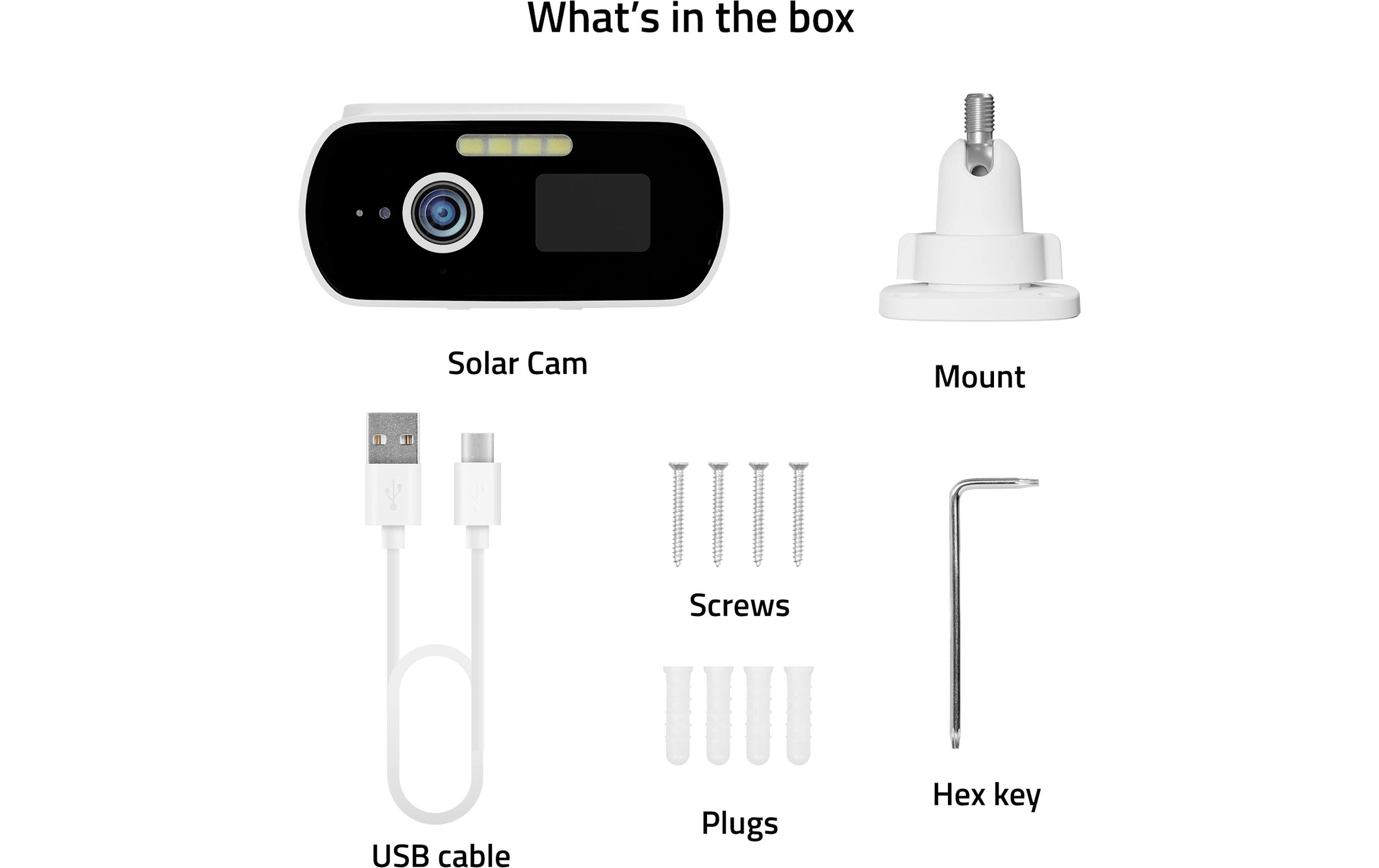 Netzwerkkamera Smart Solar Cam 128 GB, Weiss<br>Heimüberwachung