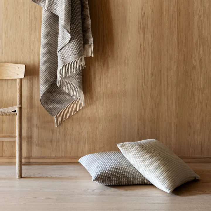 Røros Tweed - Vega Kissen, 50 x 50 cm, grau