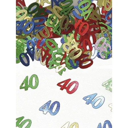 Paperstyle Konfetti bunt Zahl 40, 10g