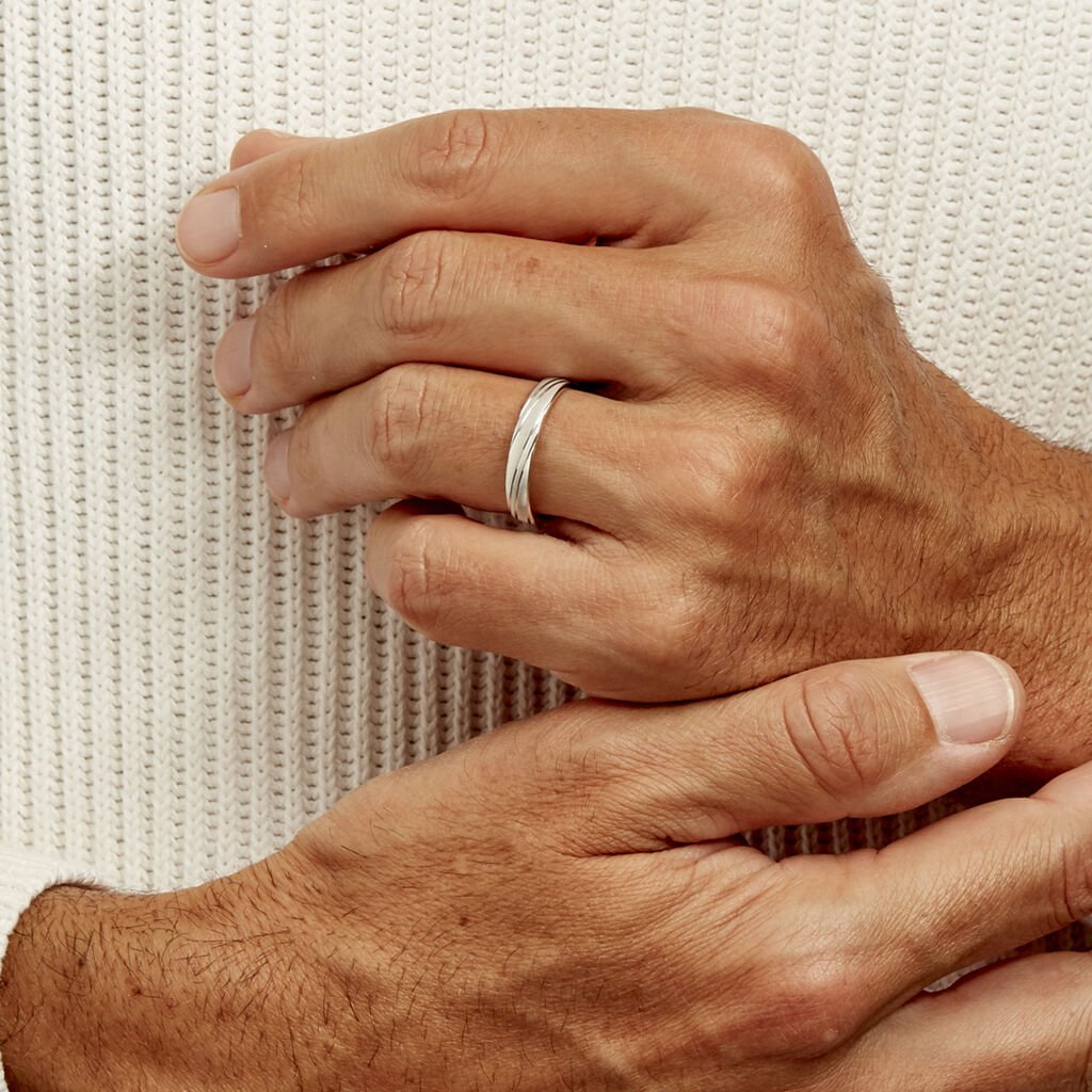 Alliance Ketly Ruban Plat Argent Blanc