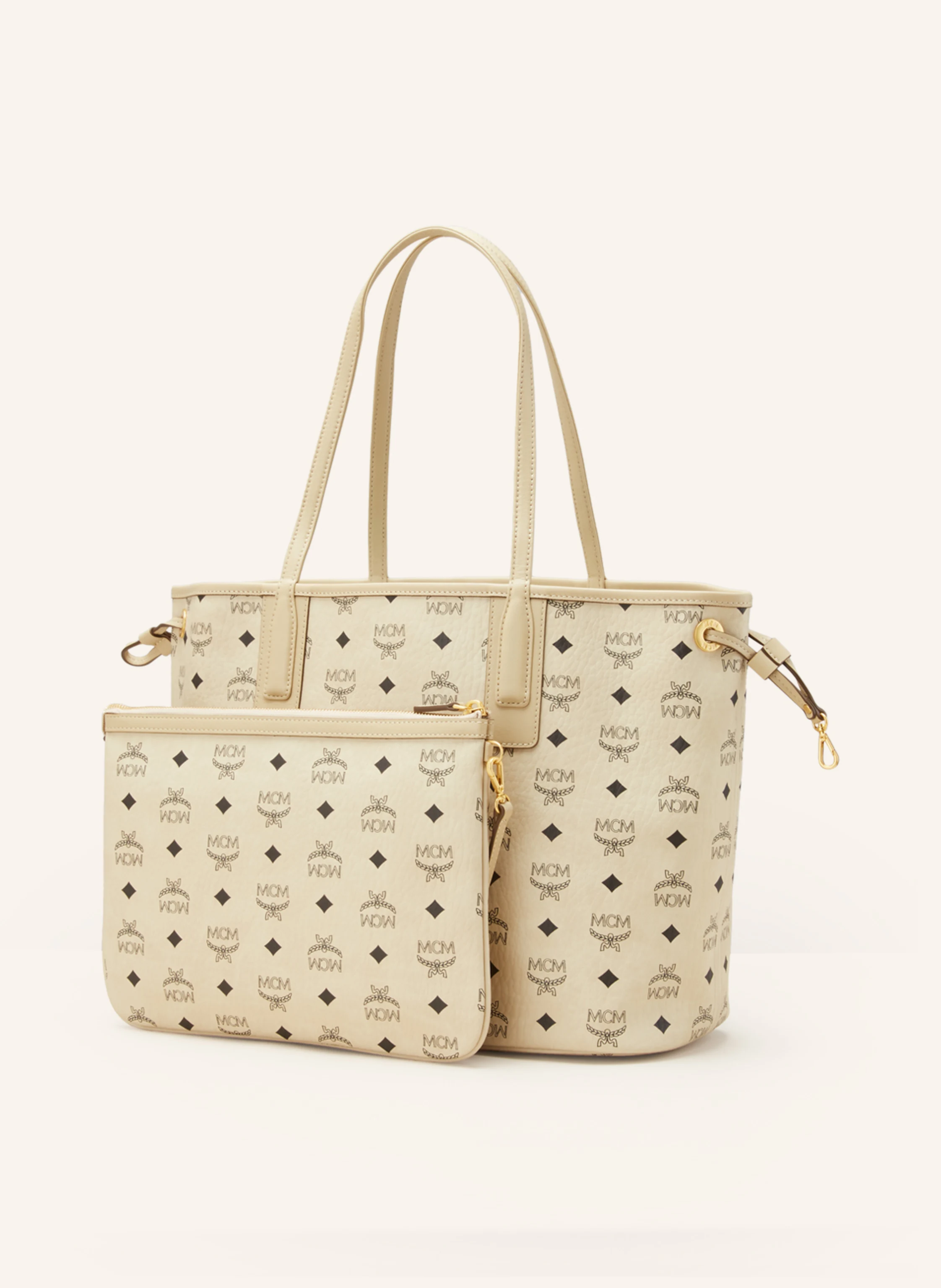 MCM Shopper LIZ SMALL zum Wenden mit Pouch