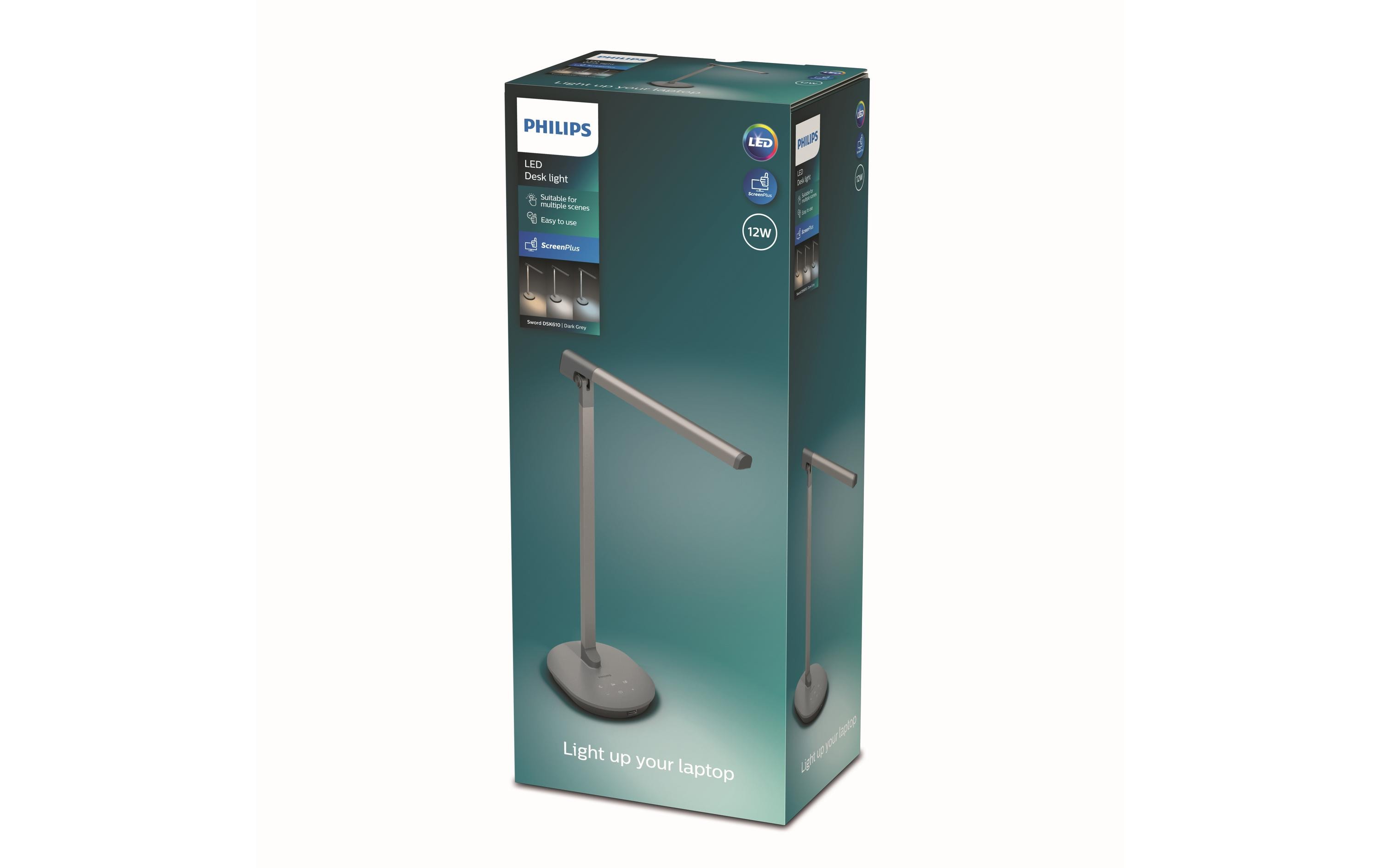 Sword Tischleuchte grau 650 lm Touch-DimmerLED-Tischleuchte