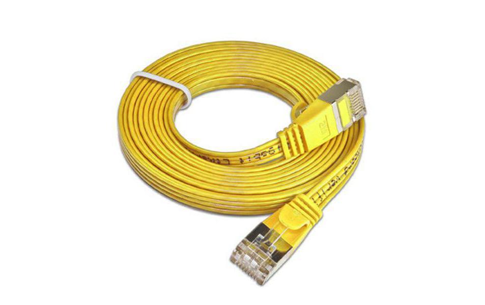 Slimpatchkabel RJ-45 - RJ-45, Cat 6, STP, 0.75 m, GelbGeschirmtes Twisted-Pair-Kabel (STP) mit Klinkenschutz