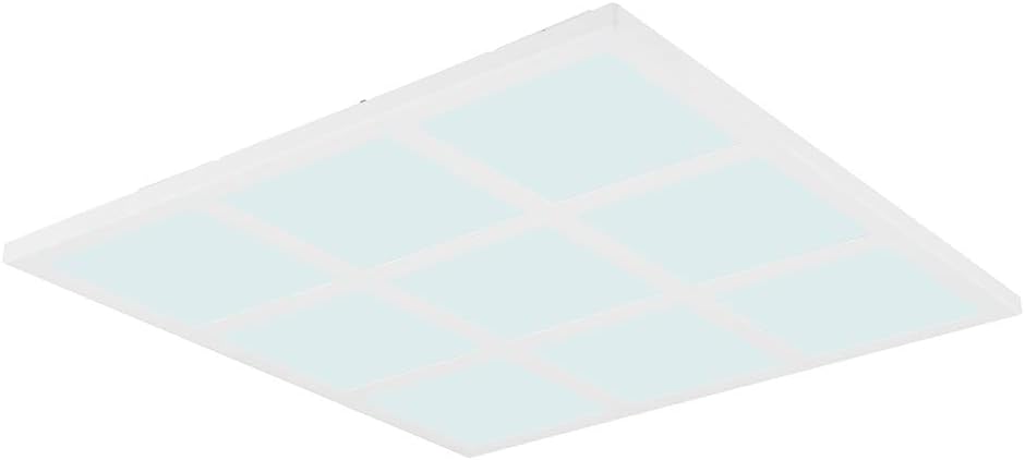RGB LED Deckenleuchte Deckenlampe Panel Deckenpanel mit Fernbedienung dimmbar CCT, Metall Kunststoff, Nachtlicht einzelne Quadrate separat schaltbar, LxBxH 43x43x5 cm