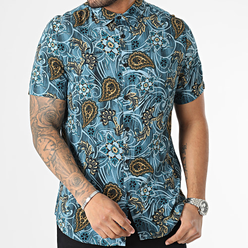 Chemise Manches Courtes Bleu Marine
