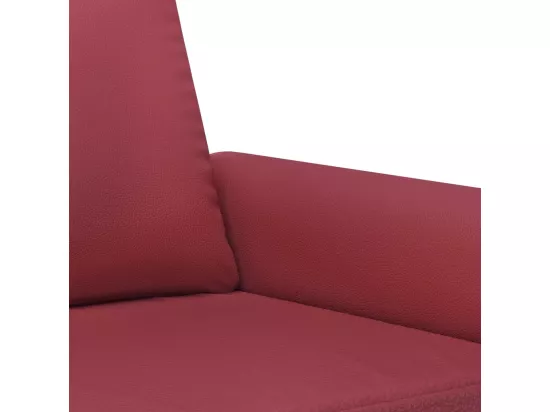 Canapé à 2 places Rouge bordeaux 120 cm Similicuir