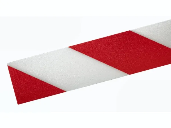 Advarselstape Duraline Strong 50mm x 30m 0,7mm rød/hvid - (30 meter pr. rulle)
