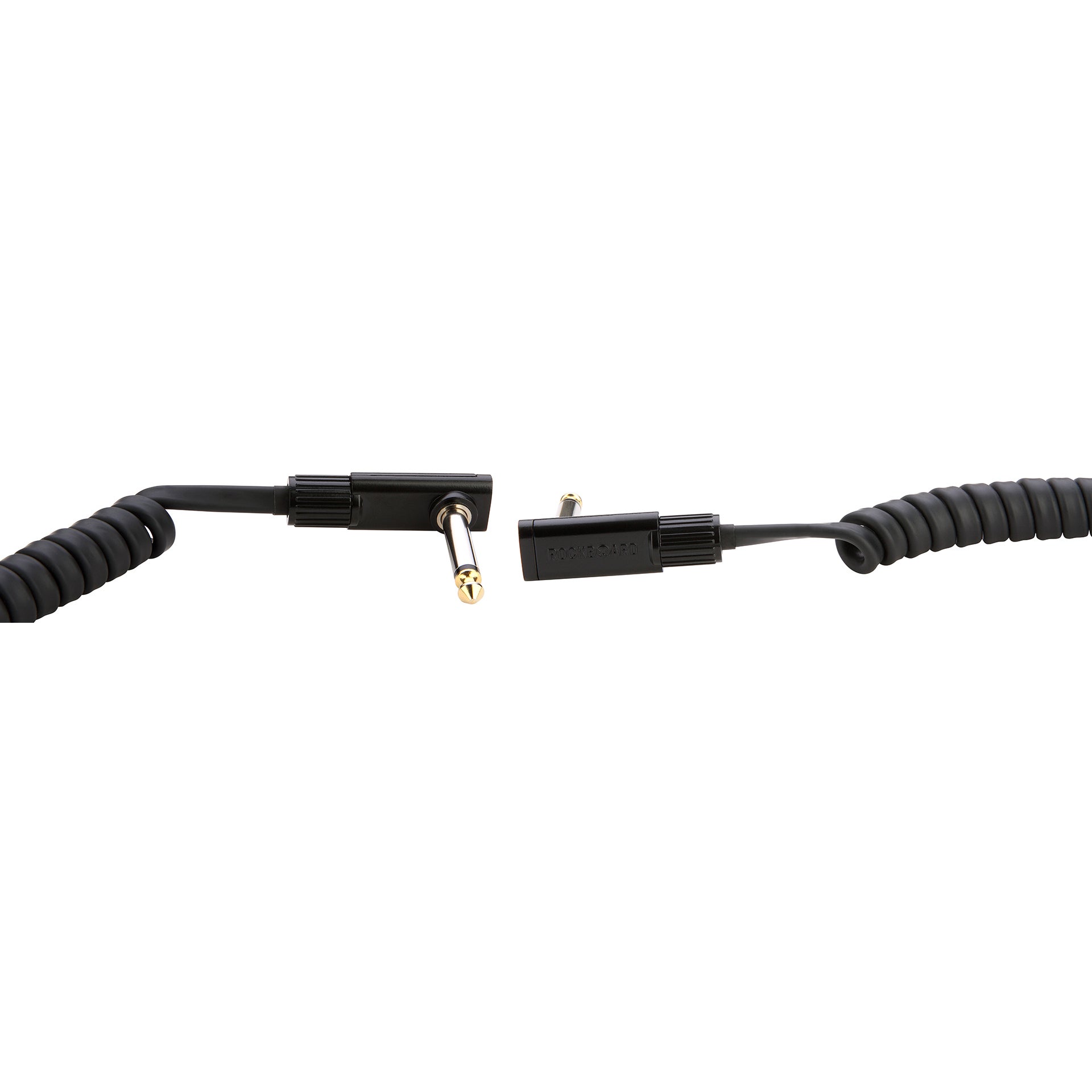 RockBoard Coiled Series Flat Patch Cable zwart 1 m