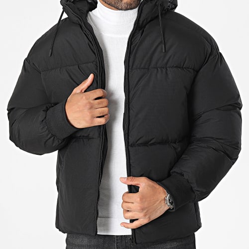 Doudoune Capuche Surface Noir