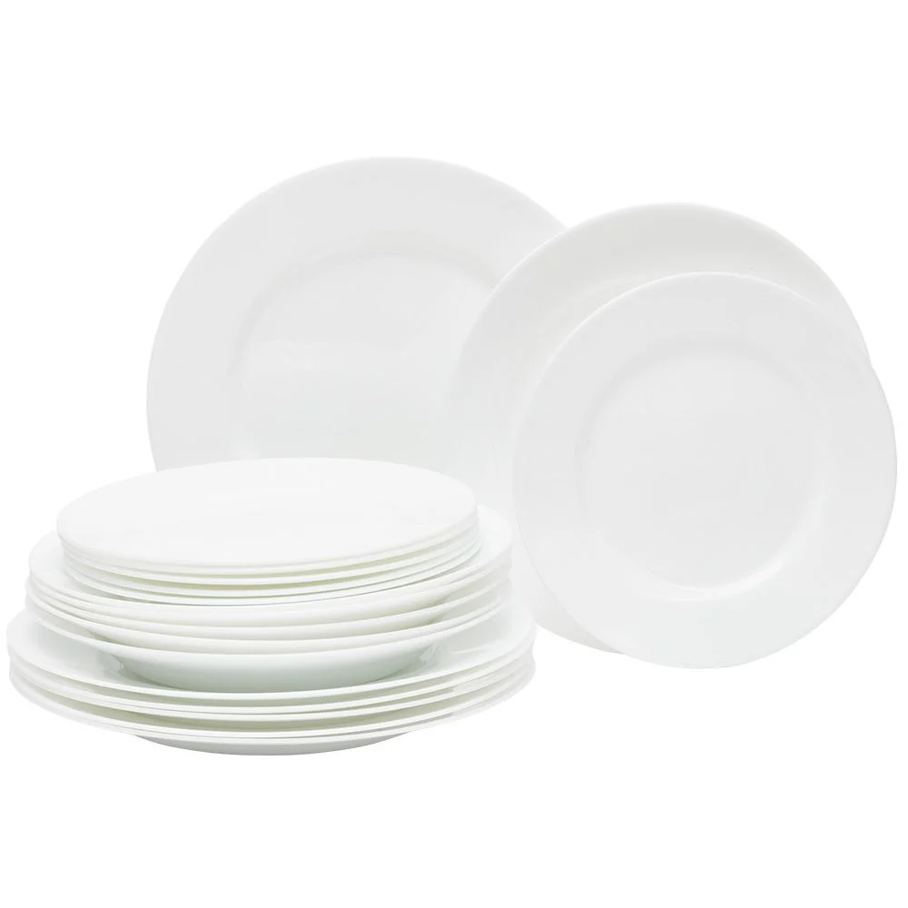 Service vaisselle Luminarc verre blanc 18 pièces