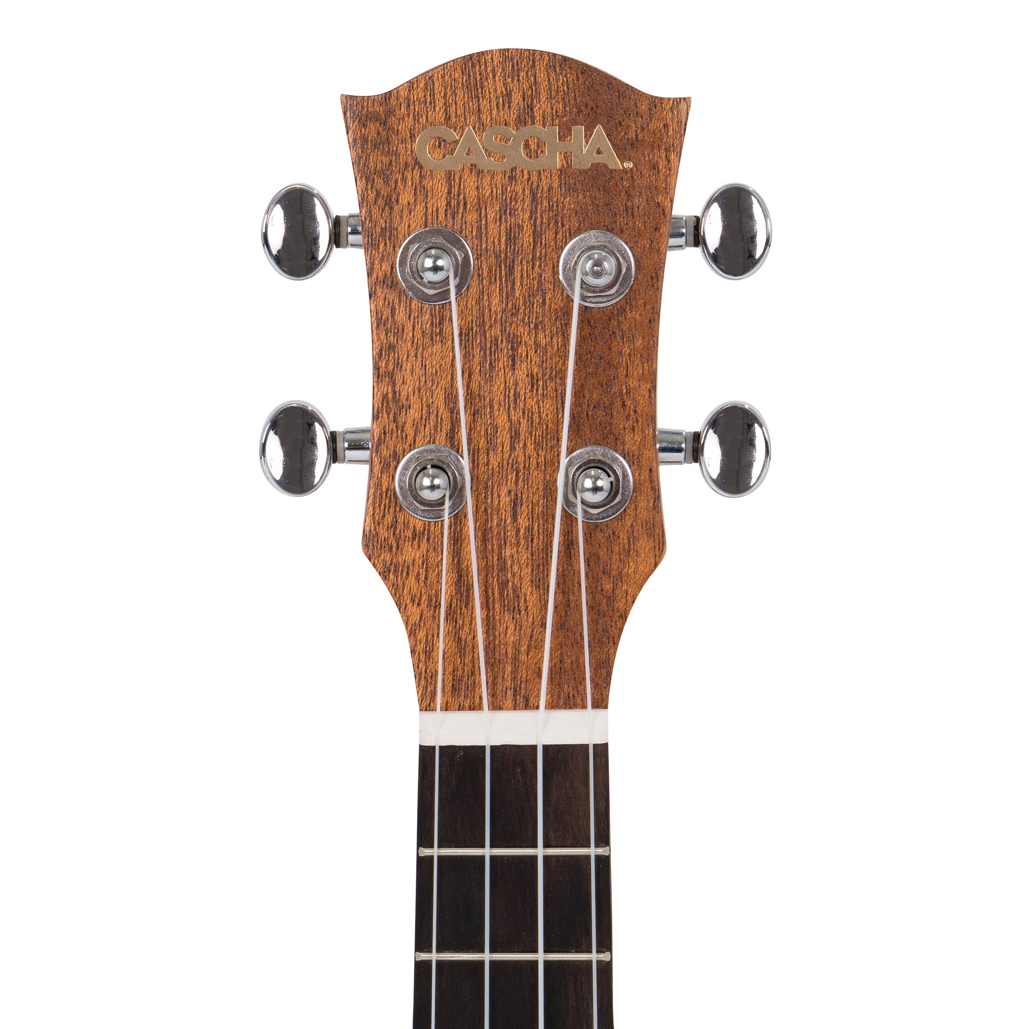 Cascha HH 2035EL concert ukelele mahonie met pick-up en gigbag linkshandig