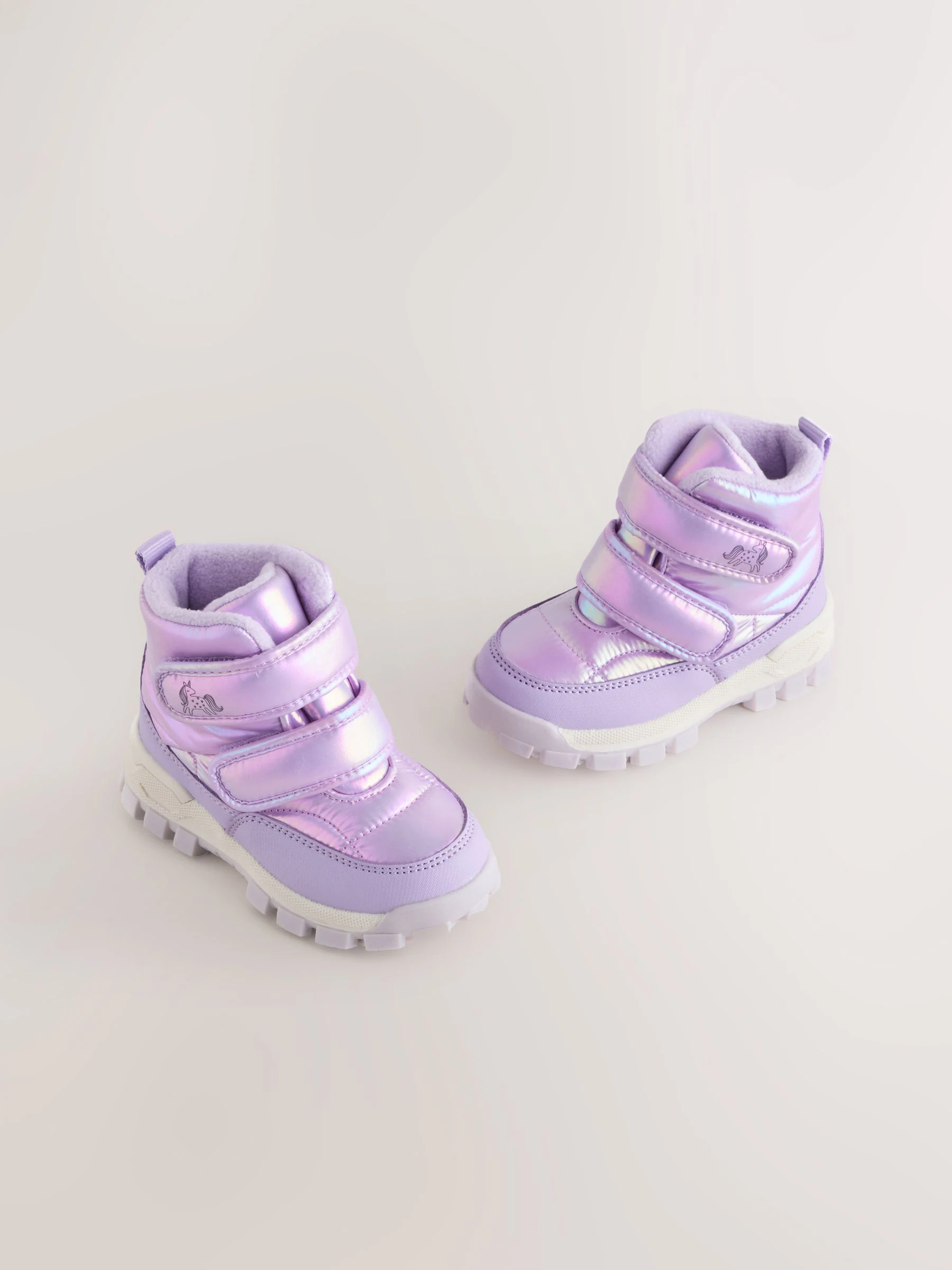 Lila-paars - Waterdichte gewatteerde Boots met Klittenbandsluiting