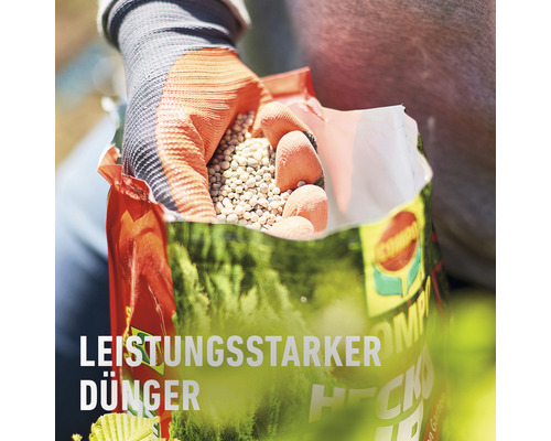 COMPO Hedge Turbo speciale meststof, minerale meststof voor groenblijvende en bladverliezende struiken en coniferen