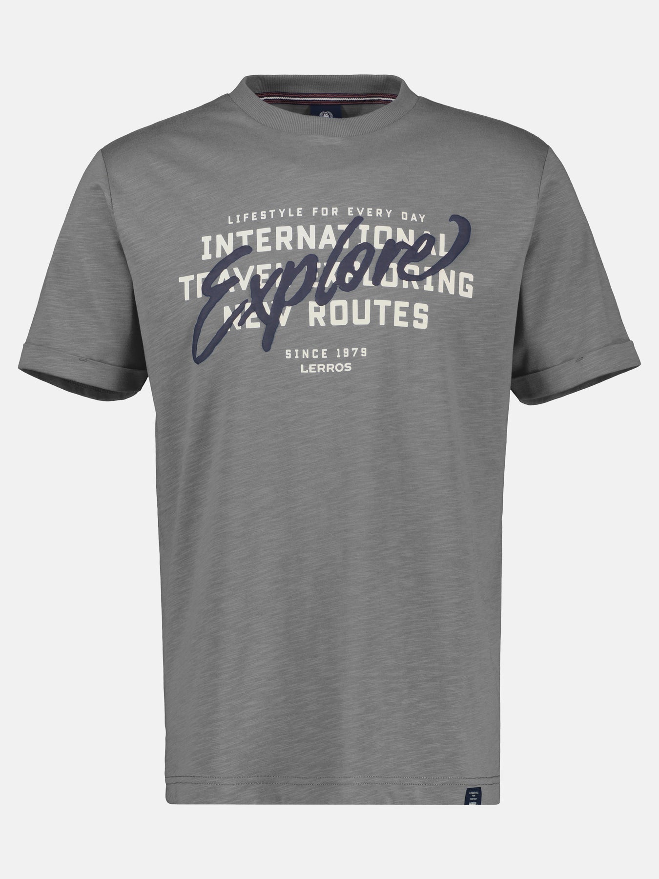 T-Shirt mit Brustprint in Übergrößen