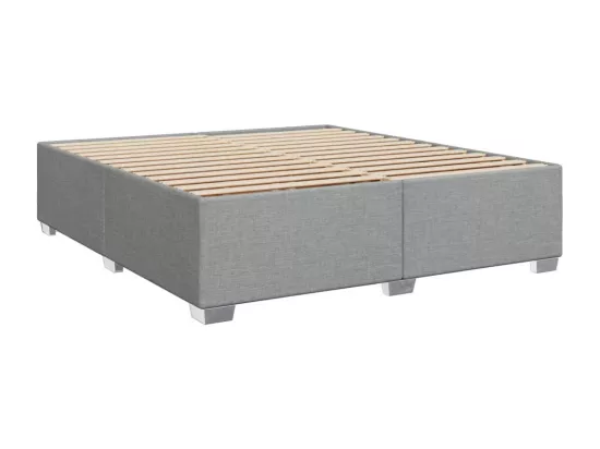 Sommier à lattes de lit avec matelas Gris clair 180x200cm Tissu