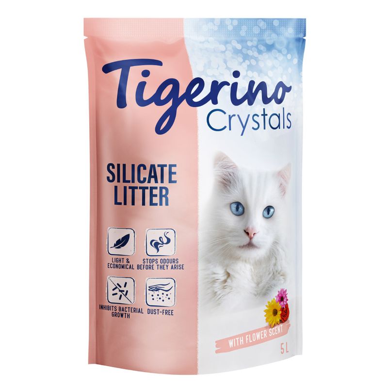 Litière Tigerino Crystals Flower-Power à prix discount sur bitiba.fr