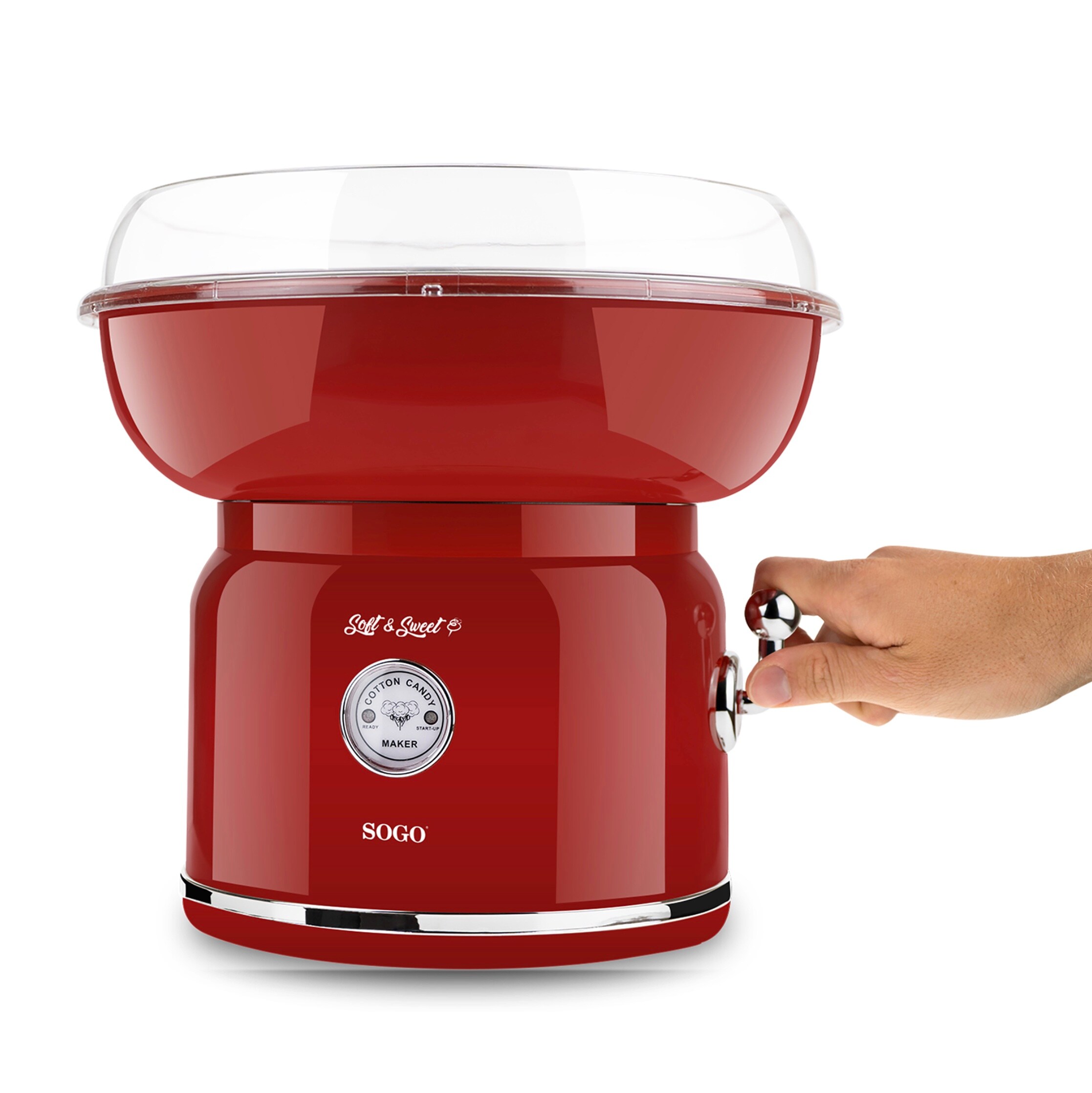 SOGO Zuckerwatte-Maschine Retro-Rot CC-SS-11975