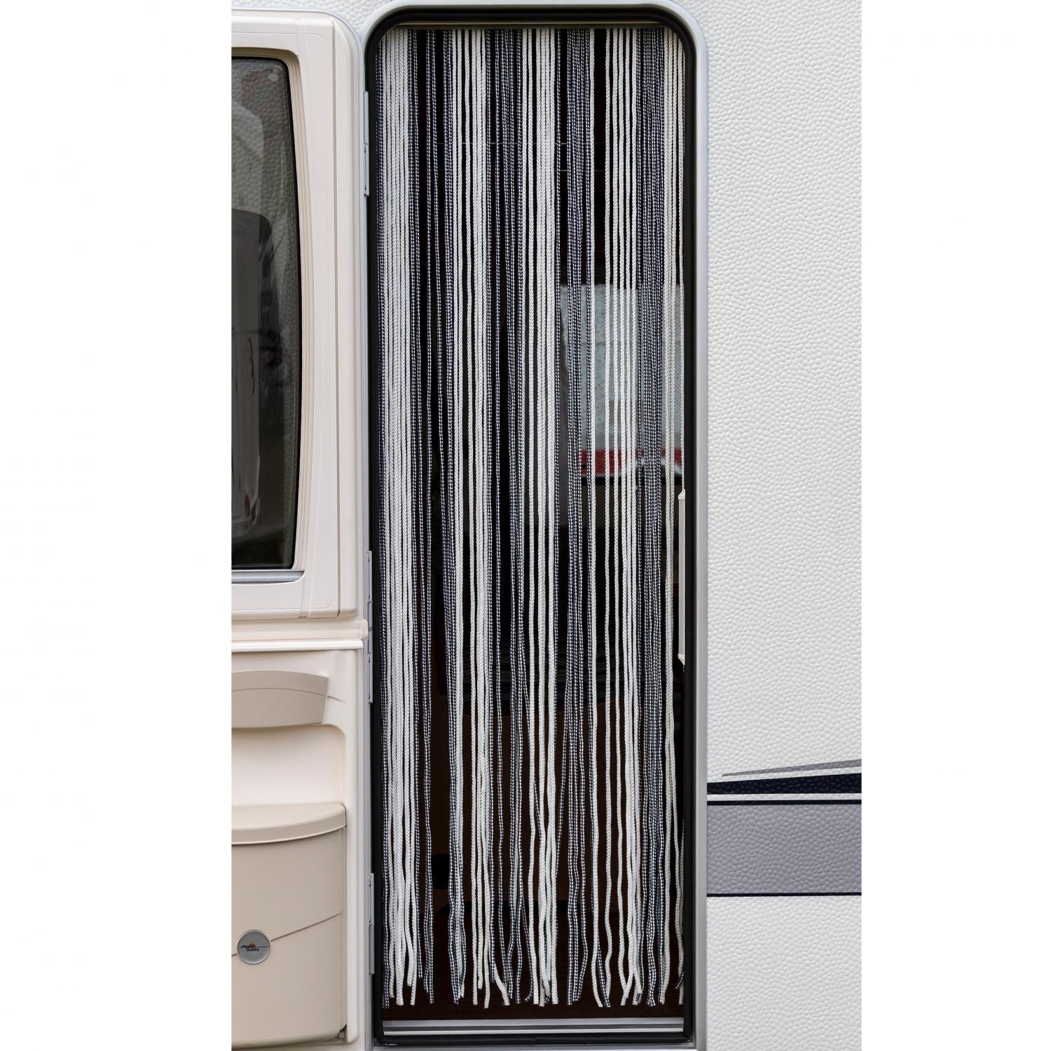 Türvorhang KORDA 60 x 190cm, weiss/blau