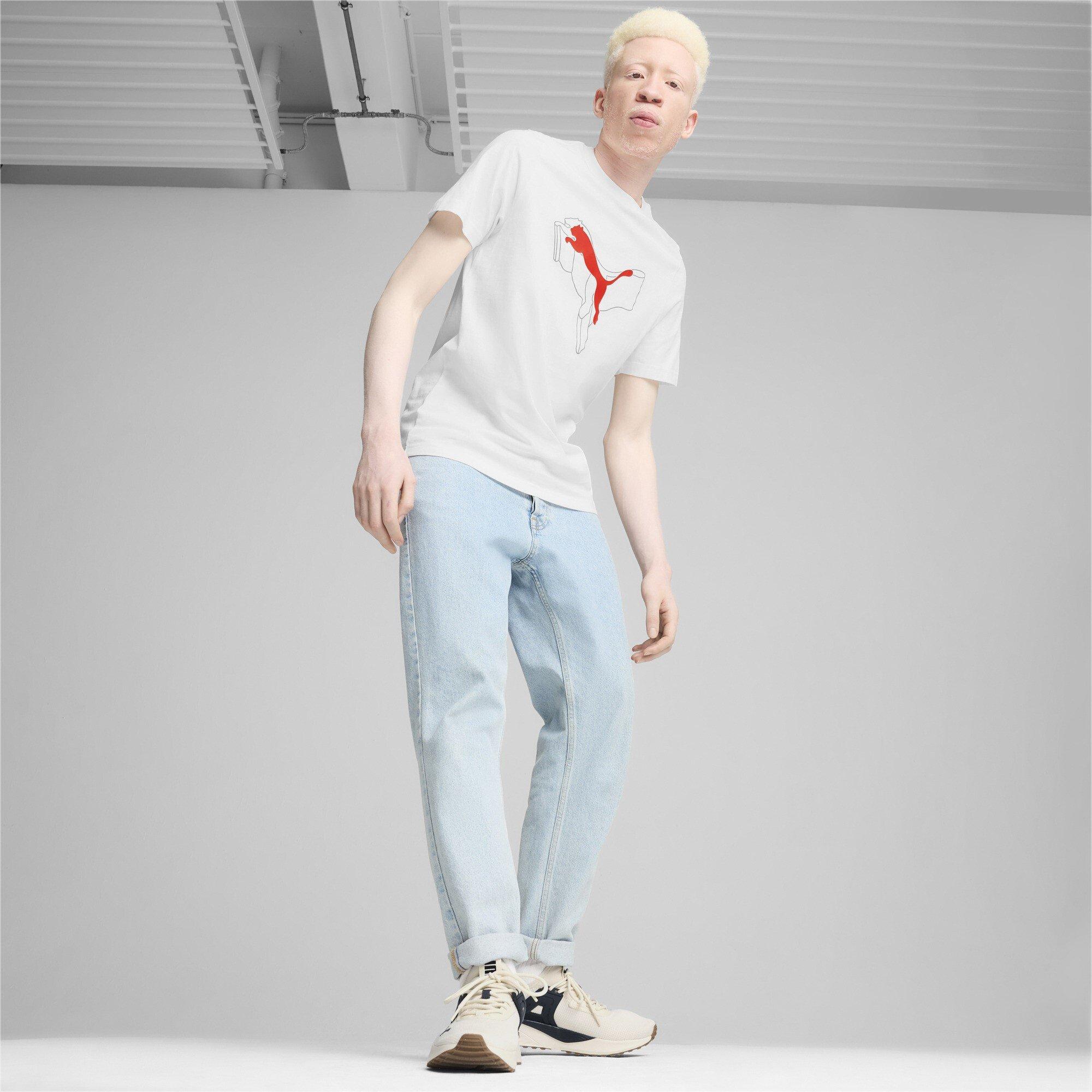 Puma Puma Ess Logo Lab Cat Tee T-Shirt Mens