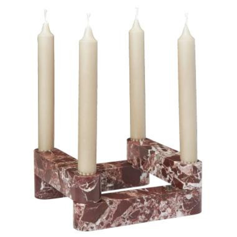 Ferm Living Newel Modular kandelaar set van 4 Rosso