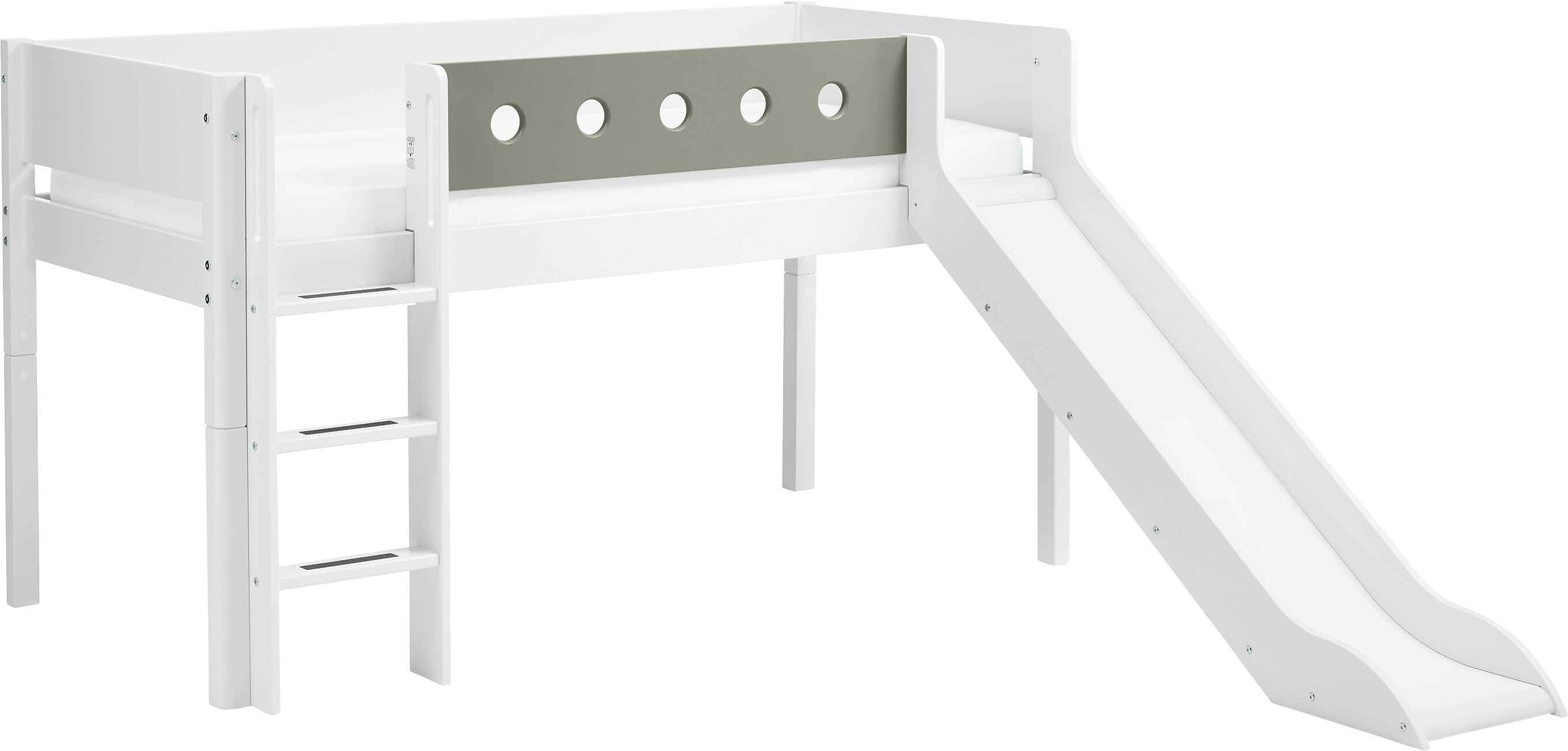 Flexa WHITE Halbhochbett - Grün / B: 249.0 cm x T: 210.0 cm x H: 120.0 cm