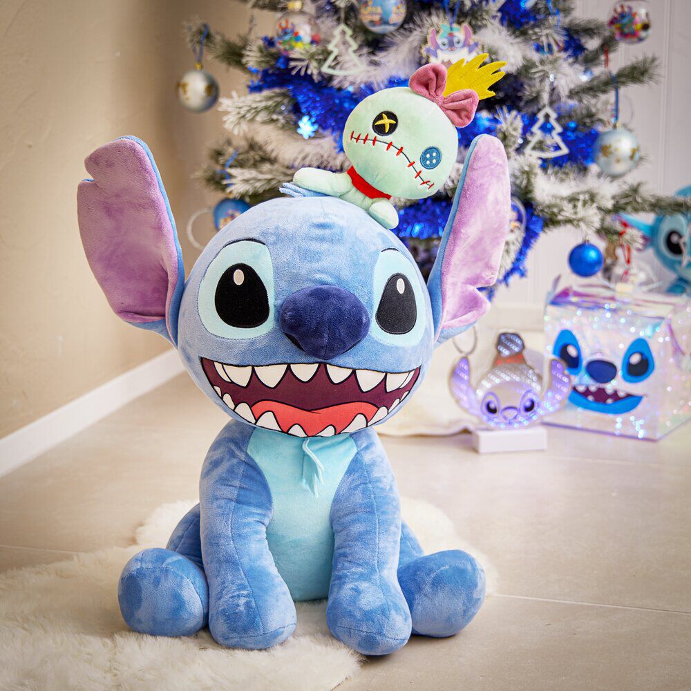Peluche Stitch avec Scrump polyester H50cm