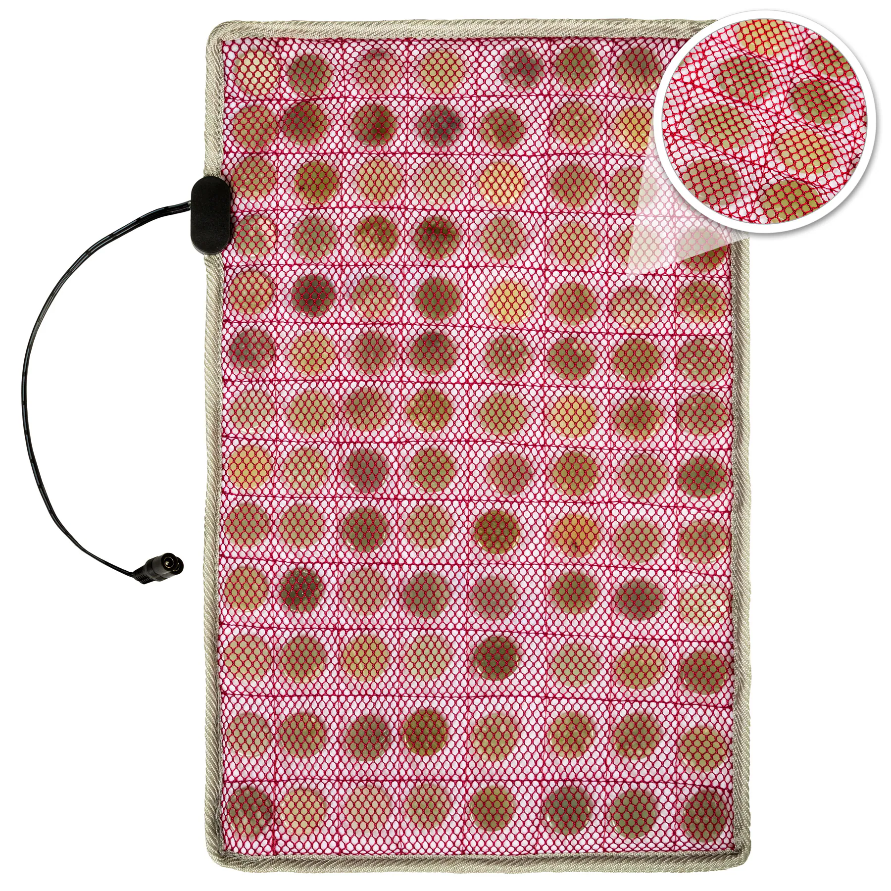 tectake® Shiatsu-Massagematratze, mit Jadestein-Wärmematte, 4 Massagezonen und 4 Massagestärken, 186,5 x 60 x 11 cm