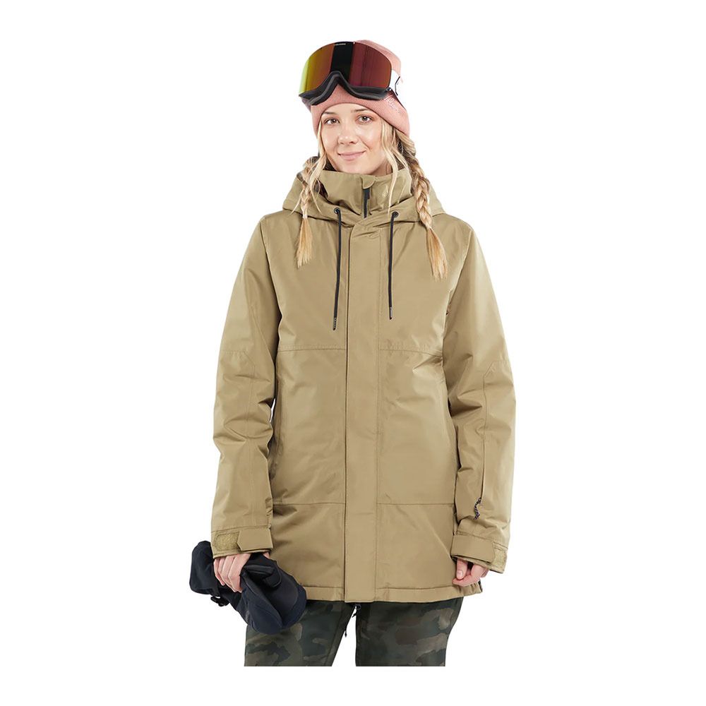 Volcom PAXSON 2L TDS INF - Veste ski Femme dark khaki
