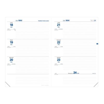 Recharge pour agenda 2024-2025 - semainier - 16 x 24 cm - blanc - Quo Vadis Texthebdo