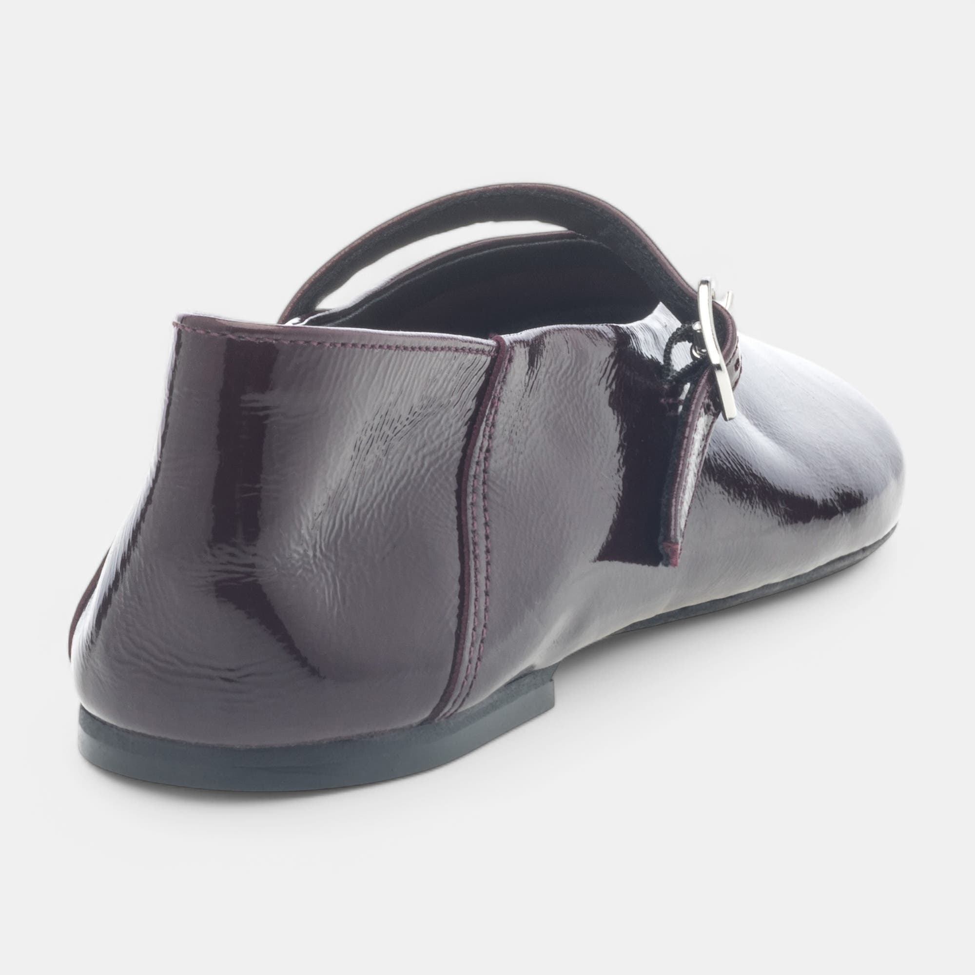 Ballerines Femme en cuir bordeaux