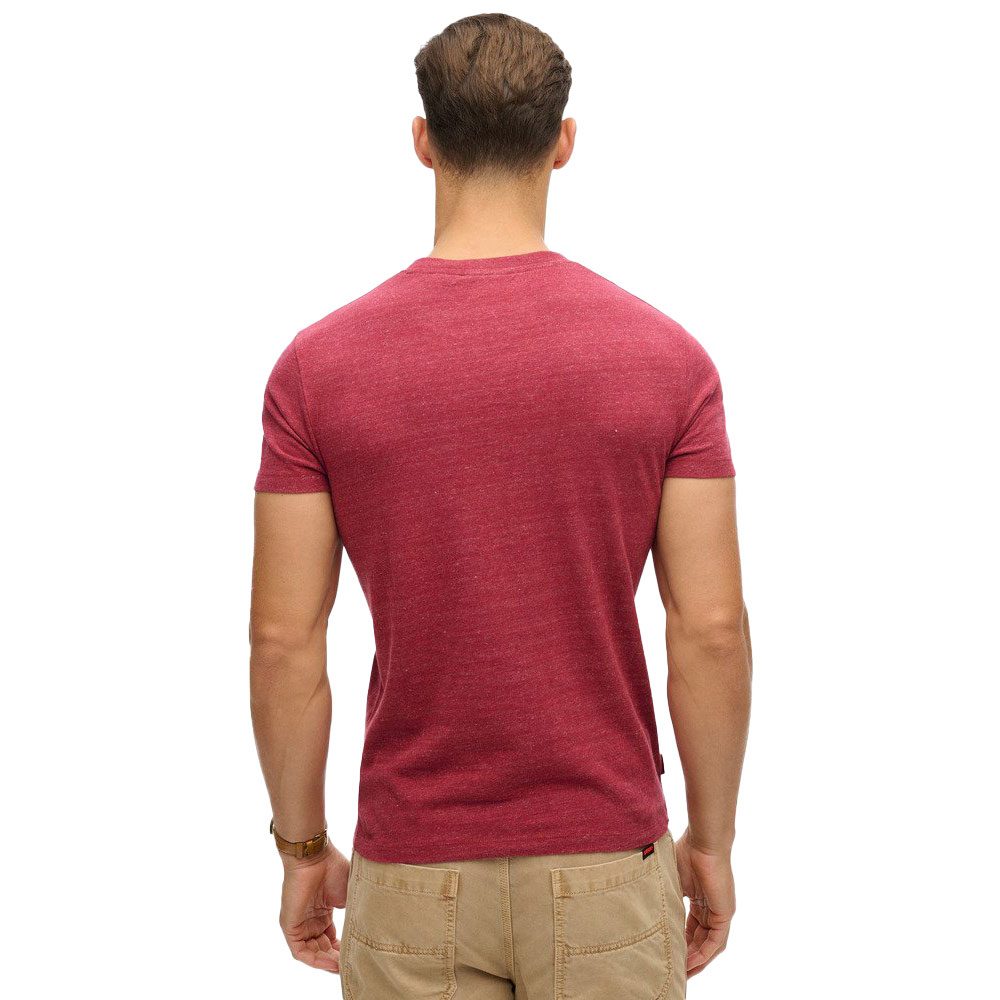 Superdry Essential Logo EMB T-Shirt Herren berry red marl