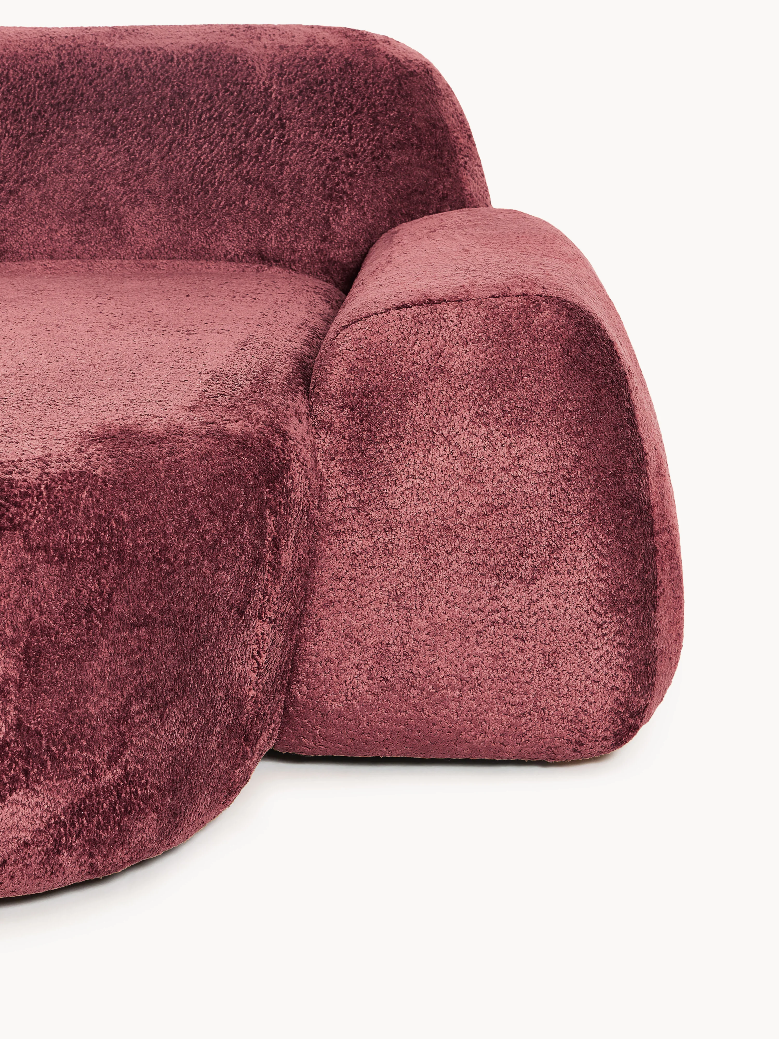 Modulaire teddy-bouclé hoekbank Wolke (4-zits)