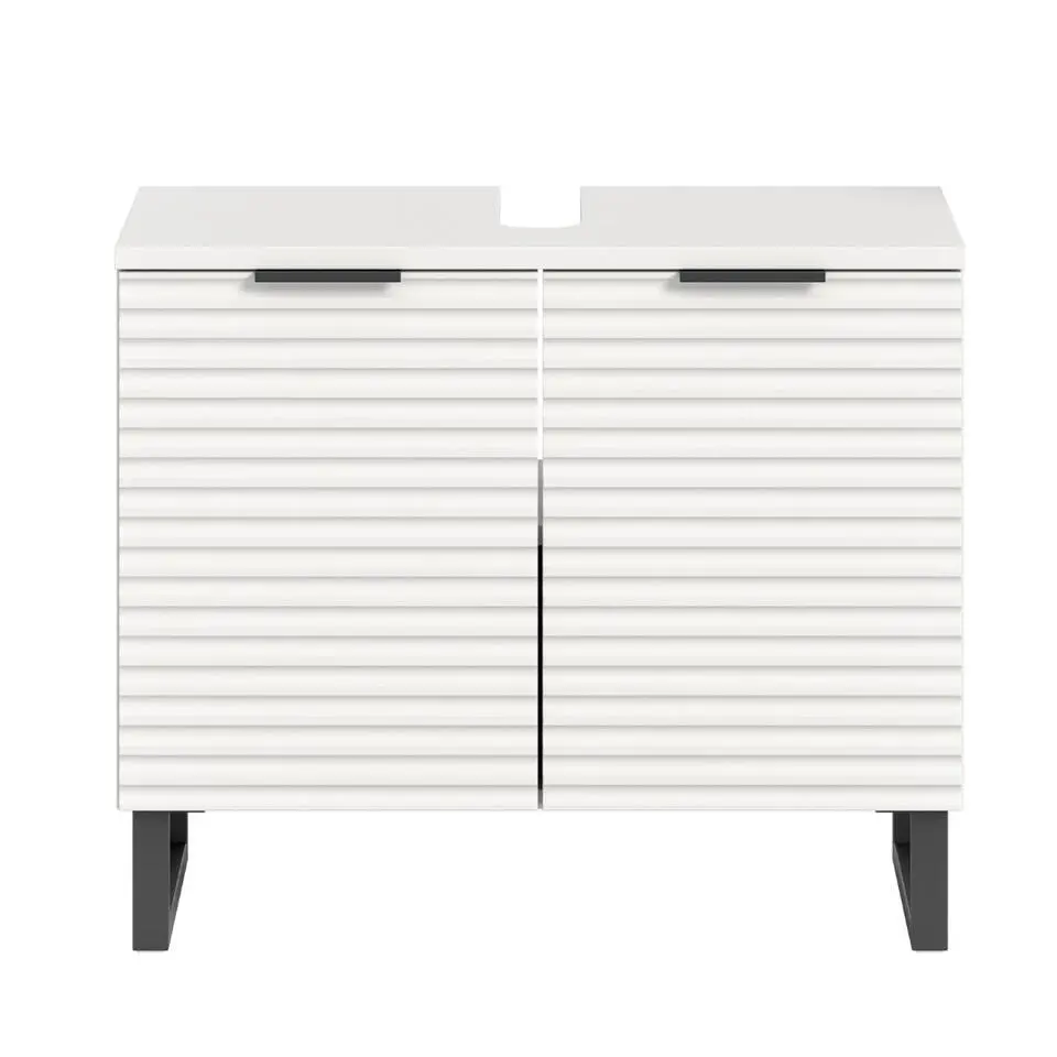 Hioshop Riff wastafel 2 deuren wit