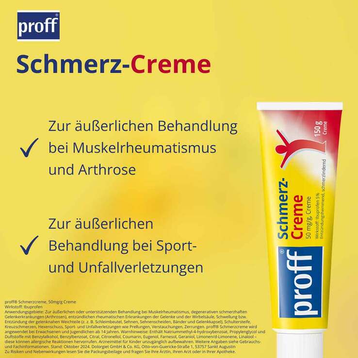 Proff Schmerzcreme 5%, 150 g