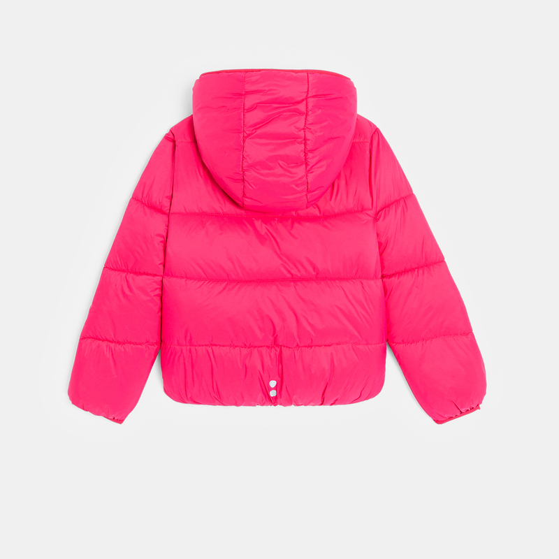 Doudoune courte unie rose Fille