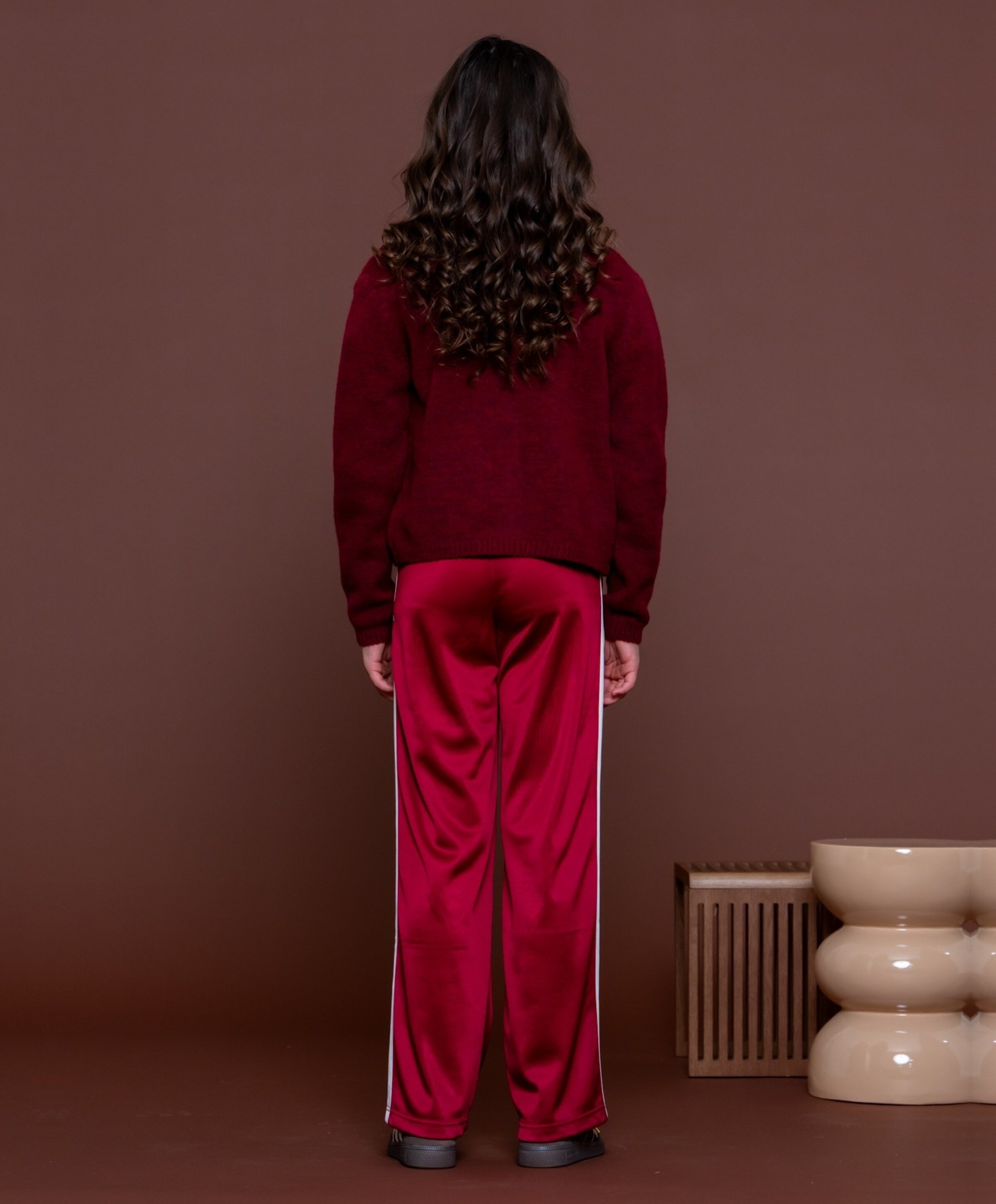 Geisha Trackpants meisjes broek bordeaux